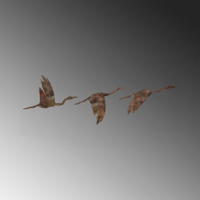 Wallity Rusty Birds 1 Decoración de Pared de Metal